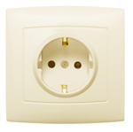 Розетка 1-м СП Кунцево Елизавета РС16-236 защ. шторки с заземл. сл. кость