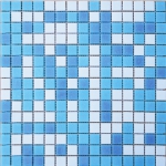 Мозаика бело-голубой микс Elada Mosaic 327*327 мм