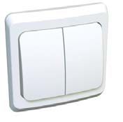 Выключатель 2-кл. СП Этюд 10А белый SchE BC10-002B