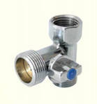 Кран шаровой для стиральных приборов 1/2"х3/4"х1/2" флажок внутренняя/наружная/наружная резьба