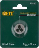 70820 Плашка FIT  метрическая, легированная сталь  М3х0,5 мм