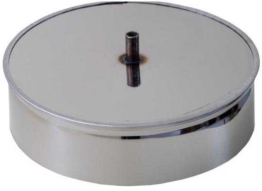 Заглушка внешняя Феррум М d=115мм, нержавеющая (430/0,5мм), с конденсатоотводом