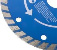 Диск алмазный отрезной MOS, "турбо" (сухая и влажная резка) 125 х 1,9 х 7 х 22,2 мм