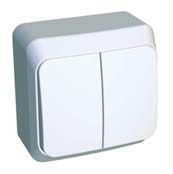 Выключатель 2-кл. ОП Этюд 10А белый SchE BA10-002b