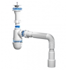 Сифон для раковин Ани с литым выпуском, с гибкой трубой 40х40/50мм 1 1/4"х40мм