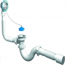 Сифон для ванны Ани с переливом, с гибкой трубой 40/50мм с выпуском 1 1/2"