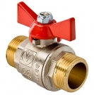 219VT. Кран шаровый НР никель бабочка  VALTEC BASE 1"