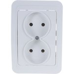 Розетка 2-м СП IN HOME CLASSICO 2102 16А IP20 бел., б/з ASD