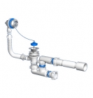 Сифон для ванны Ани регулируемый с переливом, с гибкой трубой 40/50мм, с выпуском 1 1/2"х40мм