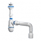 Сифон для мойки Ани с литым выпуском, с гибкой трубой 40х40/50мм 1 1/2"х40мм