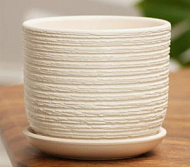 Горшок керам ЛОЗА белый бук №2 1,6л