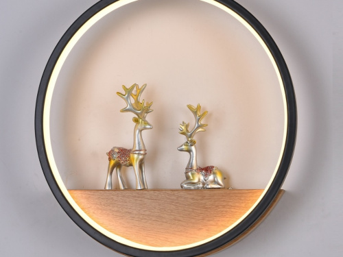 Светильник 6458-19W Black+Wood