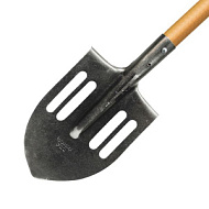Лопата штыковая ЛКО рельс.сталь, облегченная с краш деревянным черенком