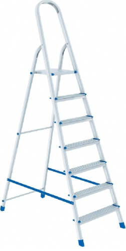 Стремянка СИБРТЕХ 7 ступений 1,4м алюминиевая