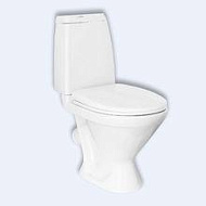 Унитаз-компакт Sanita Кама эконом, белый, 1 режим, полипропилен