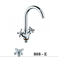 D153808-E Смеситель  с поворотным изливом, хром, D-Lin