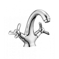 Cмеситель для умывальника Rossinka, хром, монолитный, высокий излив Q02-61