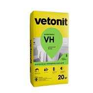 Шпаклевка цементная финишная Vetonit VH 20kg, белая /56/