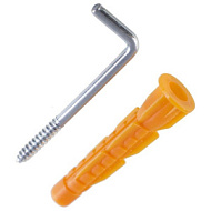 Шуруп-костыль 5х65мм с универс. дюбелем 8х51мм 2шт/пакет