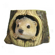 Фигура садовая ЕЖИК В ПЕНЬКЕ КАШПО