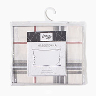 9861647 Наволочка LoveLife "Серая клетка" 50*70см, 100% хлопок, сатин, 125г/м²