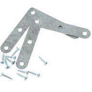 Уголок мебельный 80х80х2,0мм с шурупом оцинк. 2шт/пакет