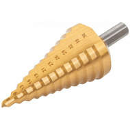 36386М Сверло ступенчатое HSS по металлу, 12 ступеней 6-9-13-16-19-21-23-26-29-32-35-38