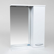 VPRA55-ZSHR Зеркало-шкаф Viant Прага 55, белый, правый/левый, 550x700x160 мм
