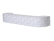 Карниз MAGELLAN Геометрия 3D 85мм Ультракомпакт, Белый,декоративная планка,3-х рядный 200см