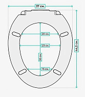1593649 Сиденье для унитаза «Ракушка», 44,5×37 см, с крышкой, серебристый перламутр