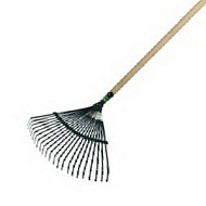 Грабли веерные 22-зубые проволочные с черенком