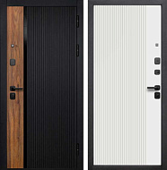 Дверь металлическая 9 см Кантри Эмалит белый 2050*860 правая