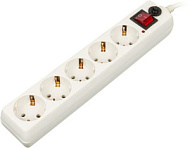 Удлинитель с сетевым фильтром 5х3м с заземл. BURO 10А IP20 500SH-3-W 2.2кВт