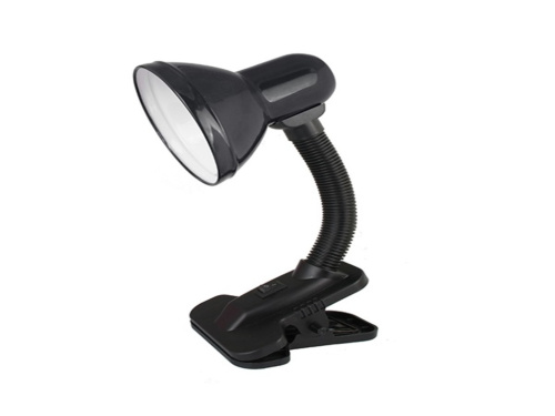 Светильник Ultraflash UF-320P С02 настол. прищепка 230В 60Вт E27 ЛОН черн.