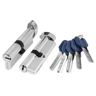 Цилиндровый механизм с вертушкой PUNTO Z402/70 mm (30+10+30) CP хром 5 кл.