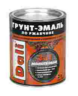 Грунт-эмаль по ржавчине DALI  молотковая, 0.75л, черный