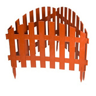 Забор декоративный "Винтаж", 28 х 300 см, терракот, Россия, Palisad