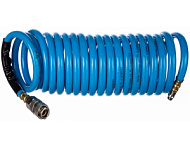 170304 FUBAG Шланг спиральный с фитингами рапид, полиуретан, 15бар 8x12мм, 5м