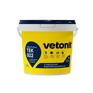 Гидроизоляция Vetonit тек 822 розовая эластичная полимерная, 1,2кг