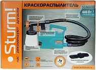 Краскопульт с выносным компрессором STURM SG9660В 600Вт, 0,7л, 1100мл/мин, вес 1,9кг, коробка, с компрессором