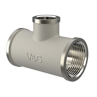 Тройник переходной ВР никель 1"-3/4"-1"