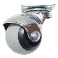 Опора колесная 50мм с пятой, поворотный подшипник, круглая серая