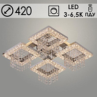Люстра K38759/4 CR хром LED 80W+28W 3000K-6500K ПДУ диммер d420, 24