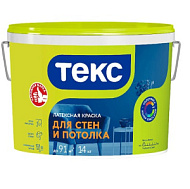 Краска латексная ТЕКС интерьерная для стен и потолка 14кг белая