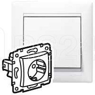 91455 Механизм розетки 1-м СП Valena 16А IP21 2P+E с заземл. немецк. стандарт бел. (DIY-упак.) Leg 6