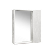 VBER60C-ZSH Зеркальный шкаф VIANT "Берлин" 60 правый/левый без света, цемент 136х600х700