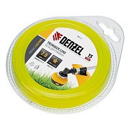 96111 Леска для триммера Denzel, звезда 2 мм х 15 м, блистер Flex cord