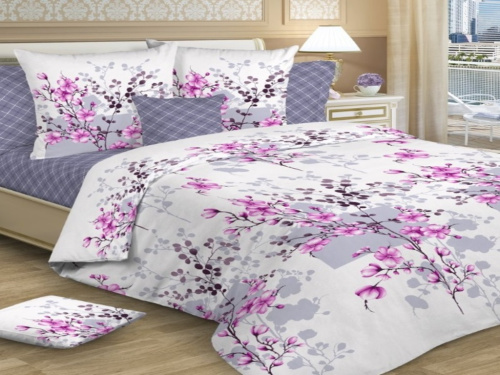 Постельное белье Ночь нежна Сакура поплин 1,5сп.
