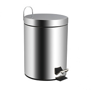 105-P Ведро для мусора Санакс из нержавеющей стали 5 л круглое с доводчиком, с педалью (6)