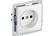 Розетка IEK BRITE РС10-1-0-БрБ 10А без заземл. без защ. шторок бел. BR-R10-10-K01